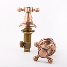 Deck Mount Bath Tub Faucet Two Handles Long Spout Antique Inspired Solid Brass Bathroom Sink And Bathtub Mixer Taps