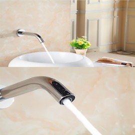 Electronic Automatic Sense Basin Tap Wall Mount Water Saving Faucet Battery Or 220V Power