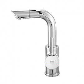 Enzorodi Bathroom Lavatory Basin Sink Faucet Tap 360 Rotatable One Handle Chrome Brass