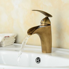 Fashionable Antique Waterfall Bathroom Sink Faucet