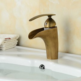 Fashionable Antique Waterfall Bathroom Sink Faucet