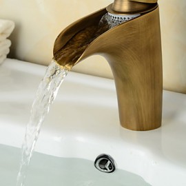 Fashionable Antique Waterfall Bathroom Sink Faucet