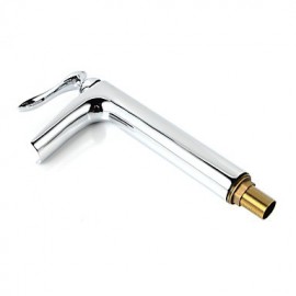 Fashionable Brass Chrome-Plated Waterfall Bathroom Sink Faucet - Silver