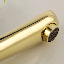 High Quality Contemporary Brass Hot And Cold Basin Faucet - Golden