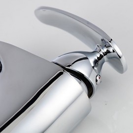 High Quality Contemporary Fashion Brass Chrome-Plated Hot And Cold Basin Faucet - Silver