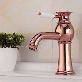 High Quality Contemporary Fashion Brass Hot And Cold Basin Faucet - Rose Gold