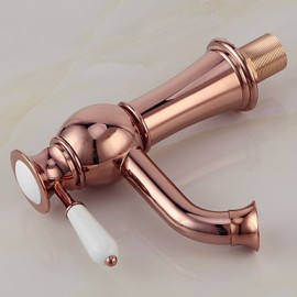 High Quality Contemporary Fashion Brass Hot And Cold Basin Faucet - Rose Gold