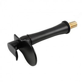 High Quality Large Wide-Mouth Waterfall Oil-Rubbed Bronze Bathroom Sink Faucet (Tall) - Black