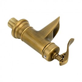 High-Quality Antique Brass Waterfall Bathroom Sink Faucet