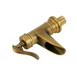 High-Quality Antique Brass Waterfall Bathroom Sink Faucet