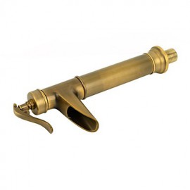 High-Quality Antique Heightening Brass Waterfall Bathroom Sink Faucet