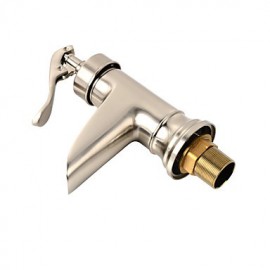 High-Quality Polished Nickel Brass Waterfall Bathroom Sink Faucet - Matt Silver