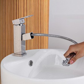 Hot And Cold Smoked Pull Basin Faucet Whole Copper Telescopic Shampoo Puckering Bowl Lavatory Faucet On Stage