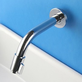 Contemporary Chrome Finish Brass One Hole Handle Free Sink Faucet