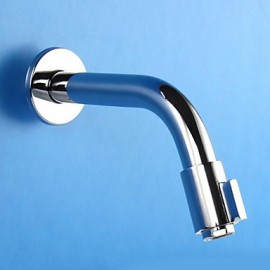 Contemporary Chrome Finish Brass One Hole Handle Free Sink Faucet