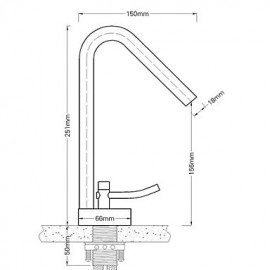 Contemporary Chrome Finish Brass One Hole Single Handle Sink Faucet