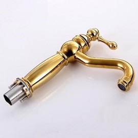 Antique Titanium Finish Brass One Hole Single Handle Sink Faucet