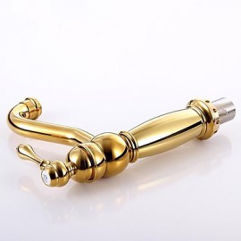 Antique Titanium Finish Brass One Hole Single Handle Sink Faucet