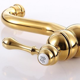 Antique Titanium Finish Brass One Hole Single Handle Sink Faucet