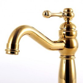 Antique Titanium Finish Brass One Hole Single Handle Sink Faucet