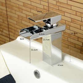 Modern Style Chrome Single Handle Single Hole Hot And Cold Water Bathroom Sink Faucet