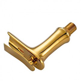 Modern Style Gold Single Handle Single Hole Hot And Cold Water Bathroom Sink Faucet