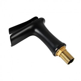 Modern Style Oil-Rubbed Bronze Single Handle Single Hole Hot And Cold Water Bathroom Sink Faucet - Black