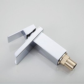 Modern Waterfall Chrome Bathroom Faucet - Sliver