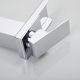 Modern Waterfall Chrome Bathroom Faucet - Sliver