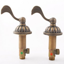 New Antique Bronze Bathroom Basin Faucet Vessel Sink Mixer Tap Double Handle