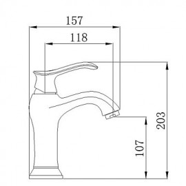 One Hole Single Handle Bathroom Sink Faucet