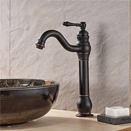 Antique Oil-Rubbed Bronze Finish Single Handle Bathroom Sink Faucet