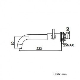 Bathroom Sink Faucet In Modern Brass Single Kitchen Cold Water Faucet