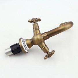 Bathroom Sink Faucet With Antique Brass Finish Antique Design Faucet