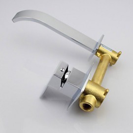 Contemporary Brass Waterfall Bathroom Sink Faucet