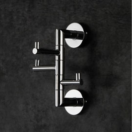 Towel Bars, 1pc Foldable Multilayer Multifunction High Quality Contemporary Brass Towel Bar Bathroom Wall Mounted