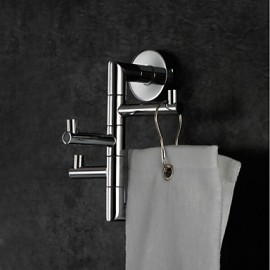 Towel Bars, 1pc Foldable Multilayer Multifunction High Quality Contemporary Brass Towel Bar Bathroom Wall Mounted