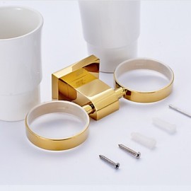 Toothbrush Holder, 1 pc Neoclassical Brass Toothbrush Holder Bathroom