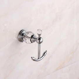 Robe Hooks, Rack & Holder Crystal Brass