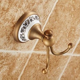 Robe Hooks, 1pc High Quality Antique Brass Ceramic Robe Hook