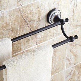 Towel Bars, 1pc High Quality Traditional Brass Ceramic Towel Bar