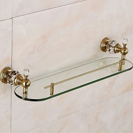 Towel Bars, 1 pc High Quality Brass Glass Bathroom Shelf Bathroom