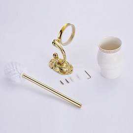 Toilet Brush Holder, 1 pc Neoclassical Brass Toilet Brush Holder Bathroom