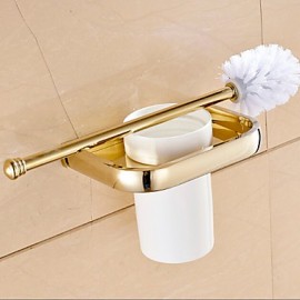 Toilet Brush Holder, 1 pc Neoclassical Brass Toilet Brush Holder Bathroom