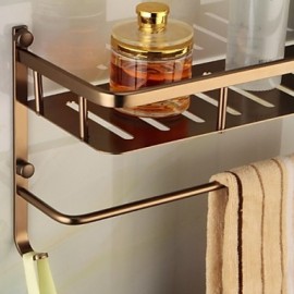 Towel Bars, 1 pc Contemporary Aluminum Zinc Alloy Bathroom Shelf Bathroom