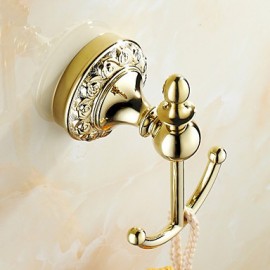 Bathroom Products, 1 pc Neoclassical Brass Robe Hook Bathroom