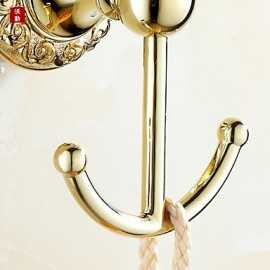 Bathroom Products, 1 pc Neoclassical Brass Robe Hook Bathroom