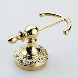 Bathroom Products, 1 pc Neoclassical Brass Robe Hook Bathroom