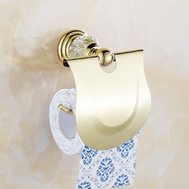 Toilet Paper Holders, 1 pc Contemporary Brass Crystal Toilet Paper Holder Bathroom