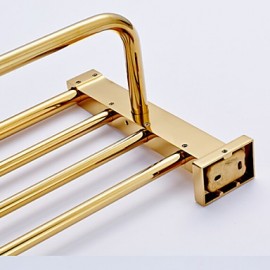 Towel Bars, 1 pc Contemporary Brass Bathroom Shelf Bathroom